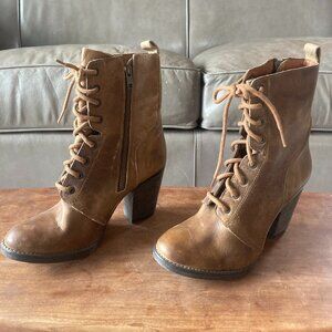 Brown Leather Steve Madden Heeled Boots